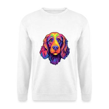 Picardie Spaniel Hunderasse Cartoon Kawaii Illustrat - Unisex Pullover - Weiß - Vorne - Alina (178cm) & Michal (187cm)