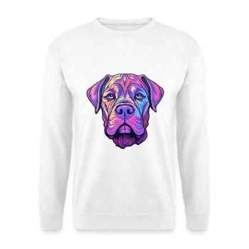 Perro de Presa Canario Hunderasse Cartoon Kawaii il - Unisex Pullover - Weiß - Vorne - Alina (178cm) & Michal (187cm)