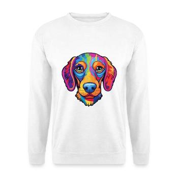 Perro de Presa Mallorquinische Hunderasse Cartoon Kawaii - Unisex Pullover - Weiß - Vorne - Alina (178cm) & Michal (187cm)