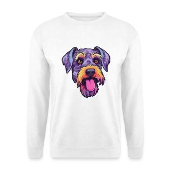 Mittelschnauze Hunderasse Cartoon Kawaii Illustrati - Unisex Pullover - Weiß - Vorne - Alina (178cm) & Michal (187cm)