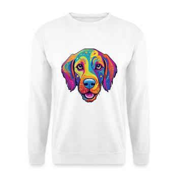 Kromfohrlander Hunderasse Cartoon Kawaii Illustrati - Unisex Pullover - Weiß - Vorne - Alina (178cm) & Michal (187cm)