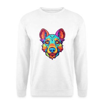 Indische Pariah-Hunderasse Karikatur Kawaii Illustration - Unisex Pullover - Weiß - Vorne - Alina (178cm) & Michal (187cm)