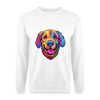 Berger de Beauce Hunderasse Cartoon Kawaii Illustra - Unisex Pullover - Weiß - Vorne - Alina (178cm) & Michal (187cm)