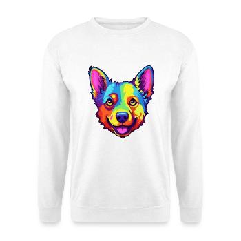 Australische Rinderhundrasse Cartoon Kawaii Illustration - Unisex Pullover - Weiß - Vorne - Alina (178cm) & Michal (187cm)