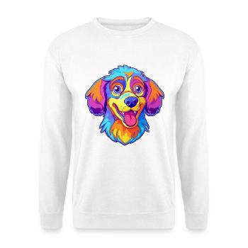 Akbash Hunderasse Cartoon Kawaii Illustration - Unisex Pullover - Weiß - Vorne - Alina (178cm) & Michal (187cm)