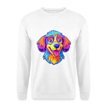 Akbash Hunderasse Cartoon Kawaii Illustration - Unisex Pullover - Weiß - Vorne - Alina (178cm) & Michal (187cm)