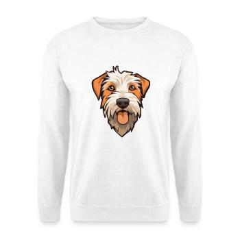 Sporting Lucas Terrier Hund Rasse Cartoon Kawaii Il - Unisex Pullover - Weiß - Vorne - Alina (178cm) & Michal (187cm)