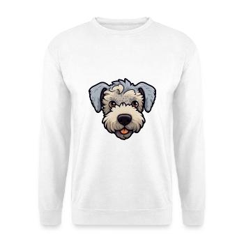 Pumi Hunderasse Cartoon Kawaii Illustration - Unisex Pullover - Weiß - Vorne - Alina (178cm) & Michal (187cm)