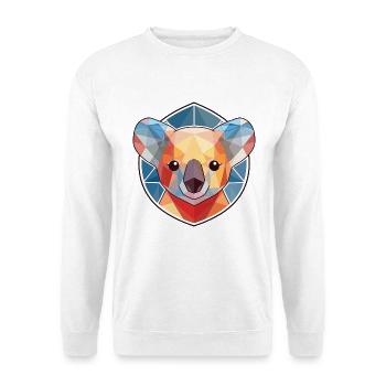 Koala Buntes Aquarell Tier Haustier Illustration - Unisex Pullover - Weiß - Vorne - Alina (178cm) & Michal (187cm)