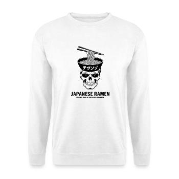 Japanese Ramen - Unisex Pullover - Weiß - Vorne - Alina (178cm) & Michal (187cm)