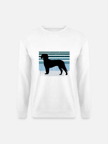 Deutsche Bracke Dog Love Silhouette Vintage Sonnenuntergang - Unisex Pullover - Weiß