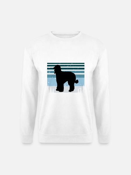 Afghanischer Windhund Hund Liebhaber Silhouette Vintage Sonnenuntergang - Unisex Pullover - Weiß