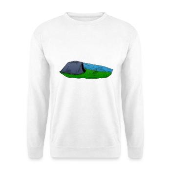 Karpfenzelt Rod Pod Karpfenangeln - Unisex Pullover - Weiß - Vorne - Alina (178cm) & Michal (187cm)