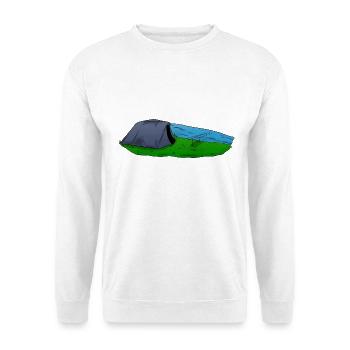 Karpfenzelt Rod Pod Karpfenangeln - Unisex Pullover - Weiß - Vorne - Alina (178cm) & Michal (187cm)