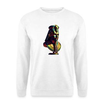 Pharaonisches Design 7 - Unisex Pullover - Weiß - Vorne - Alina (178cm) & Michal (187cm)