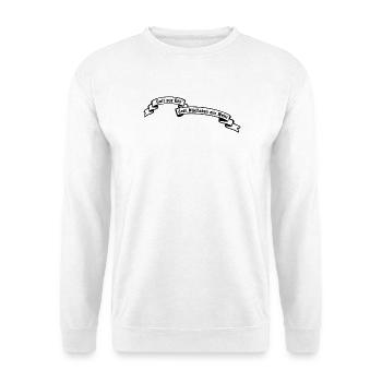 Feuerwehr - Gott zur Ehr dem Nächsten zur Wehr - Unisex Pullover - Weiß - Vorne - Alina (178cm) & Michal (187cm)