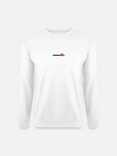 Kettensäge langes Schwert - Unisex Pullover - Weiß