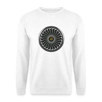 Turbine (Farben änderbar Color variabel) - Unisex Pullover - Weiß - Vorne - Alina (178cm) & Michal (187cm)