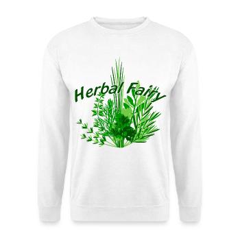 KräuterFee herbal fairy - Unisex Pullover - Weiß - Vorne - Alina (178cm) & Michal (187cm)