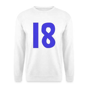ALLES GUTE ZUM GEBURTSTAG. ALLES GUTE ZUM GEBURTSTAG. JAHRESTAG. - Unisex Pullover - Weiß - Vorne - Alina (178cm) & Michal (187cm)