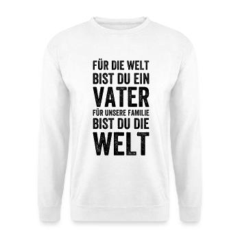 Bester Vater - Unisex Pullover - Weiß - Vorne - Alina (178cm) & Michal (187cm)