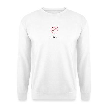 PAAR. ICH HABE GERADE GEHEIRATET. Junggesellinnenabschied. VALENTINSTAG. MARIES - Unisex Pullover - Weiß - Vorne - Alina (178cm) & Michal (187cm)
