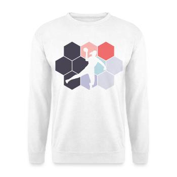 Handball Mädchen Handballerin Handballspielerin - Unisex Pullover - Weiß - Vorne - Alina (178cm) & Michal (187cm)