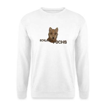 Fuchs schlauer Fuchs - Unisex Pullover - Weiß - Vorne - Alina (178cm) & Michal (187cm)