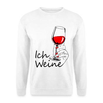 Ich weine - Unisex Pullover - Weiß - Vorne - Alina (178cm) & Michal (187cm)