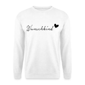 Wunschkind - Unisex Pullover - Weiß - Vorne - Alina (178cm) & Michal (187cm)