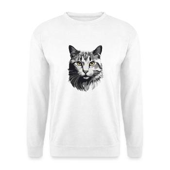 Gatito. - Unisex Pullover - Weiß - Vorne - Alina (178cm) & Michal (187cm)