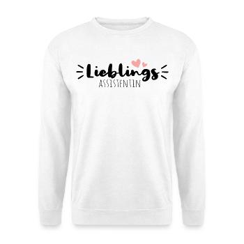 Lieblingsassistentin - Unisex Pullover - Weiß - Vorne - Alina (178cm) & Michal (187cm)