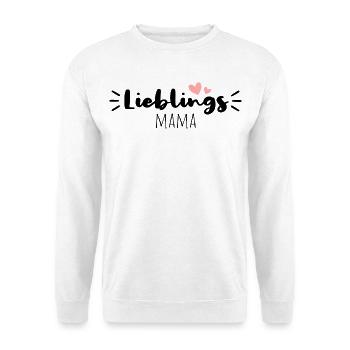 Lieblingsmama - Unisex Pullover - Weiß - Vorne - Alina (178cm) & Michal (187cm)