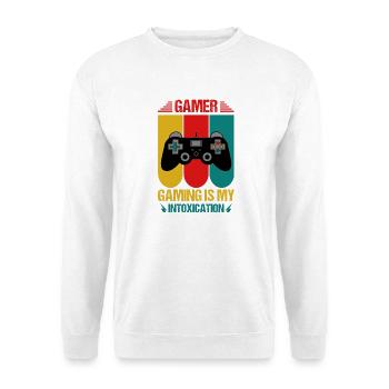 Gaming Videogame Videospiel Computerspiel Design - Unisex Pullover - Weiß - Vorne - Alina (178cm) & Michal (187cm)
