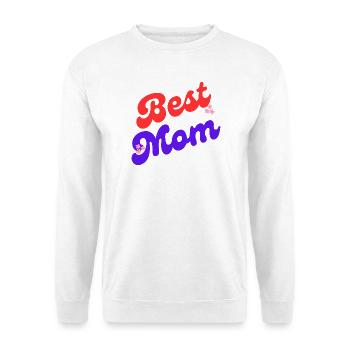 Best Mom - Unisex Pullover - Weiß - Vorne - Alina (178cm) & Michal (187cm)