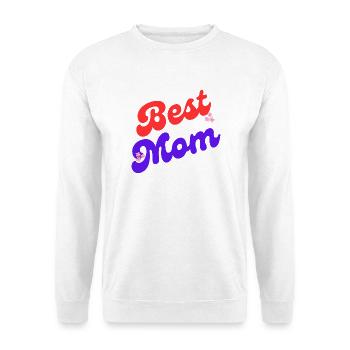 Best Mom - Unisex Pullover - Weiß - Vorne - Alina (178cm) & Michal (187cm)
