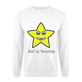 Add To Favorites - Unisex Pullover - Weiß - Vorne - Alina (178cm) & Michal (187cm)