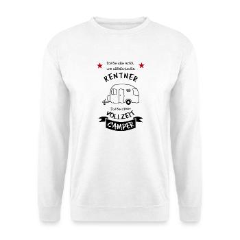 vollzeit camper wohnwagen - Unisex Pullover - Weiß - Vorne - Alina (178cm) & Michal (187cm)