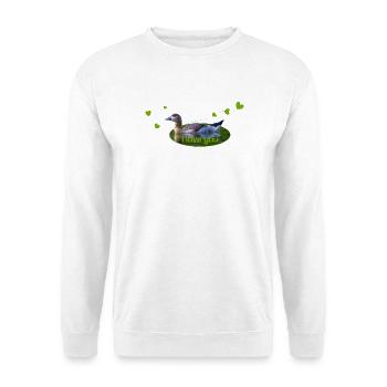 I love you - Unisex Pullover - Weiß - Vorne - Alina (178cm) & Michal (187cm)