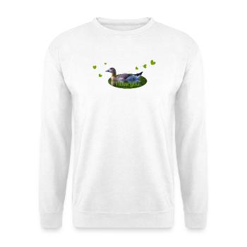 I love you - Unisex Pullover - Weiß - Vorne - Alina (178cm) & Michal (187cm)