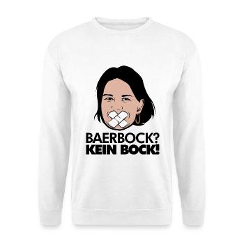 Annalena Baerbock Politik Grüne Kein Bock Wahlen - Unisex Pullover - Weiß - Vorne - Alina (178cm) & Michal (187cm)