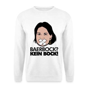 Annalena Baerbock Politik Grüne Kein Bock Wahlen - Unisex Pullover - Weiß - Vorne - Alina (178cm) & Michal (187cm)
