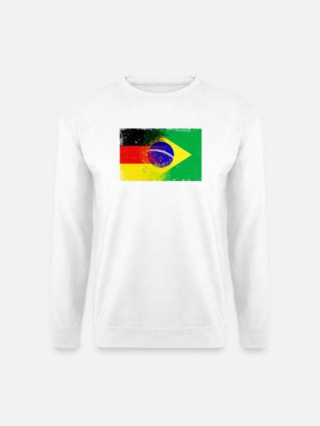 Germany Brazil Flag - Unisex Pullover - Weiß