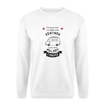 vollzeit camper wohnmobil - Unisex Pullover - Weiß - Vorne - Alina (178cm) & Michal (187cm)