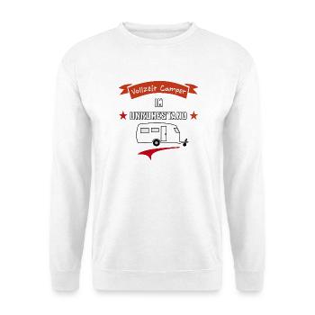 vollzeit camper im unruhestand - Unisex Pullover - Weiß - Vorne - Alina (178cm) & Michal (187cm)