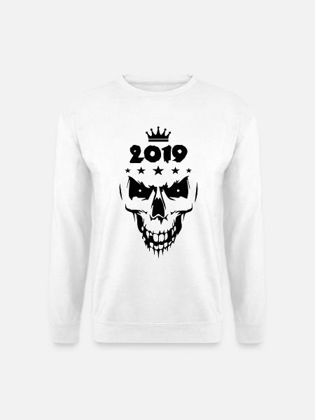 2019 Totenkopf - Unisex Pullover - Weiß