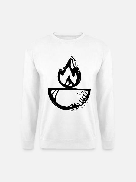 Feuerschale - Unisex Pullover - Weiß