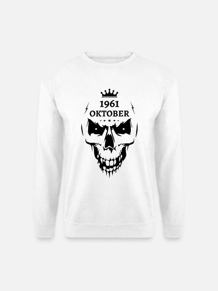 Oktober 1961 Totenkopf - Unisex Pullover - Weiß