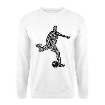 Fußballer Symbole Fußballspieler Jungen Fußball - Unisex Pullover - Weiß - Vorne - Alina (178cm) & Michal (187cm)