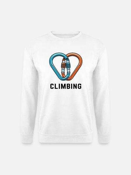 Klettern Karabiner Herz - Unisex Pullover - Weiß
